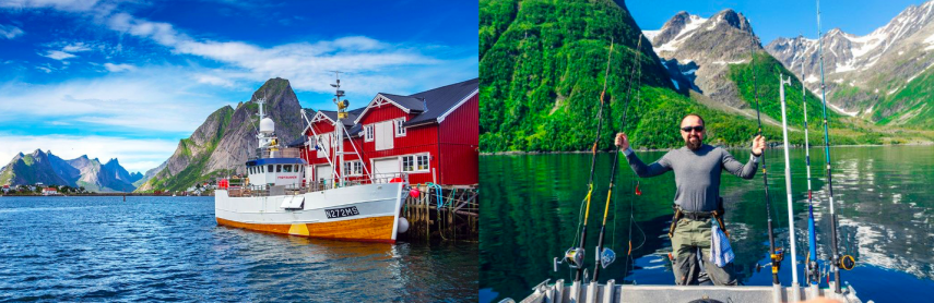 Type of fishing and catches in Norway
